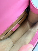 Load image into Gallery viewer, Gucci Mini Pink Sylvie crossbody on chain with ribbon