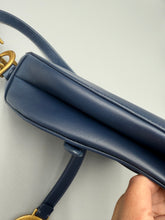 Load image into Gallery viewer, Christian Dior Ombre blue Saddle bag Gold Hardware