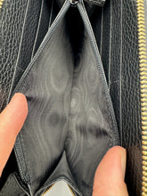 Load image into Gallery viewer, Gucci Black Interlocking Zippy long wallet