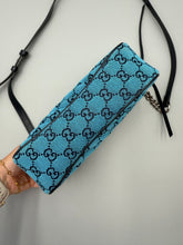 Load image into Gallery viewer, Gucci GG print Marmont Camera crossbody teal