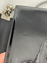 Load image into Gallery viewer, Chanel Small Chevron glitter black patent chain bag