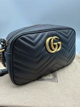 Load image into Gallery viewer, Gucci Small Marmont Camera crossbody black