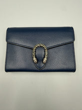 Load image into Gallery viewer, Gucci Blue Dionysus Wallet on Chain crossbody