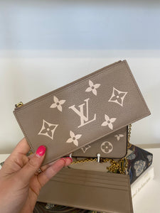 Louis Vuitton Felicie Bicolore dove with inserts