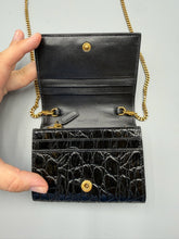 Load image into Gallery viewer, Saint Laurent Croc embossed card case on chain
