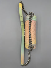 Load image into Gallery viewer, Chanel Small Boy Rainbow Quilted Cuba caviar on chain