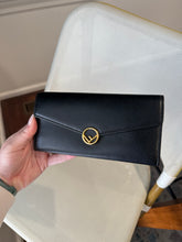 Load image into Gallery viewer, Fendi Continental black leather wallet