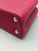 Load image into Gallery viewer, Louis Vuitton Taurillon Lace Croquets Capucines BB Groseille with strap