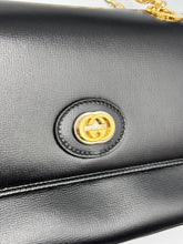 Load image into Gallery viewer, Gucci Azalea Calfskin Small Marina Chain Shoulder Bag Black