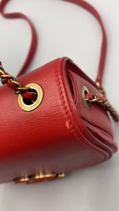 Chanel Red top handle stitched crossbody