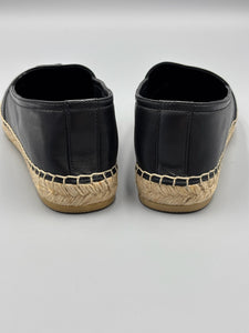 YSL black leather espadrilles - size 38 -  fit like a US 7