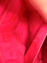 Load image into Gallery viewer, Chanel Tweed Ligne Cambon tote with pink interior