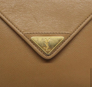 YSL vintage tan flap envelope crossbody