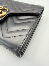 Load image into Gallery viewer, Gucci Black Marmont wallet on chain crossbody