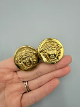 Load image into Gallery viewer, Versace Clip on gold earrings
