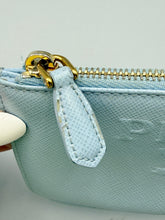 Load image into Gallery viewer, Prada Blue Card wallet with zip