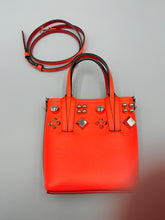 Load image into Gallery viewer, Christian Louboutin Neon Orange Mini Cabata tote with strap