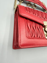 Load image into Gallery viewer, Miu Miu Confidential quilted red bag on chain