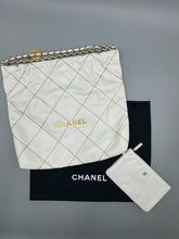 Load image into Gallery viewer, Chanel 22 White Hobo limited edition chain link with pouch
