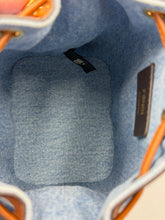Load image into Gallery viewer, Fendi Tresor FF logo denim bucket bag with strap