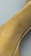 Load image into Gallery viewer, Jimmy Choo Patent beige peep toe pumps - size 37