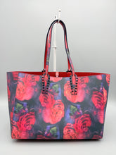 Load image into Gallery viewer, Christian Louboutin Small Cabata Paris Red Floral tote with pouch