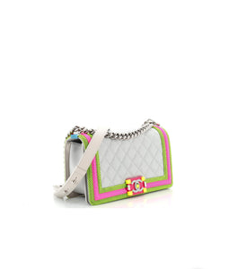 Chanel Old Medium Fluo Flap bag neon