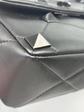 Load image into Gallery viewer, Valentino Nappa Monochrome Medium Roman Stud Shoulder Bag Black on black