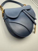 Load image into Gallery viewer, Christian Dior Ombre blue Saddle bag Gold Hardware