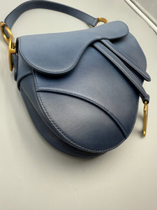Christian Dior Ombre blue Saddle bag Gold Hardware