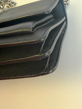 Load image into Gallery viewer, YSL Small Sunset black flap crossbody on chain