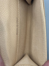 Load image into Gallery viewer, Chanel Caviar Beige flap card wallet
