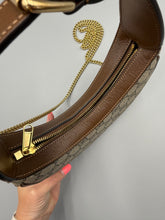Load image into Gallery viewer, Gucci GG Supreme Monogram Azalea Calfskin Half Moon crossbody on chain