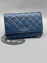Load image into Gallery viewer, Chanel CC Navy Blue Lambskin Wallet on Chain crossbody