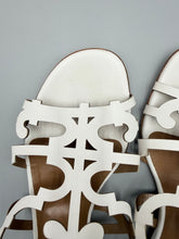 Load image into Gallery viewer, Hermes white Karlotta sandals - size 37