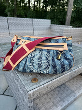 Load image into Gallery viewer, Louis Vuitton Cabas Rayes denim striped tote with strap