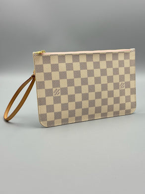 Bundle - Louis Vuitton Clemence wallet azur and LV Neverfull azur Pochette