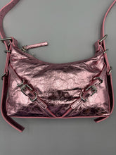 Load image into Gallery viewer, Givenchy Pink Metallic Mini Voyou bag - shoulder or crossbody
