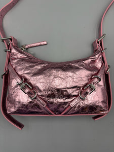 Givenchy Pink Metallic Mini Voyou bag - shoulder or crossbody