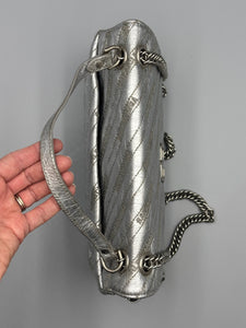 Balenciaga BB two-way silver chain crossbody / shoulder bag