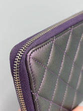 Load image into Gallery viewer, Chanel Irredescent zippy wallet purple