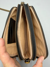 Load image into Gallery viewer, Gucci Triple Compartment Black Marmont crossbody on chain