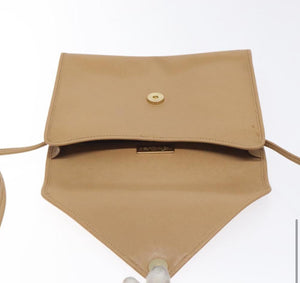YSL vintage tan flap envelope crossbody