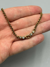 Load image into Gallery viewer, Dior Crystal CD logo gold chain necklace - 17"