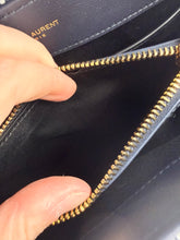 Load image into Gallery viewer, Saint Laurent Small LouLou Matelasse on chain marine canvas striped
