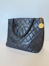 Load image into Gallery viewer, Chanel Caviar Medallion black tote with GHW