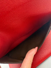 Load image into Gallery viewer, Louis Vuitton Josephine damier ebene wallet with red interior and insert