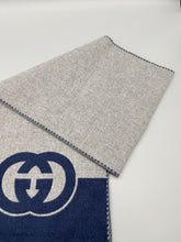 Load image into Gallery viewer, Gucci Blue and Grey Wool Scarf - NWT