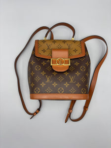 Reverse monogram Louis Vuitton dauphine backpack