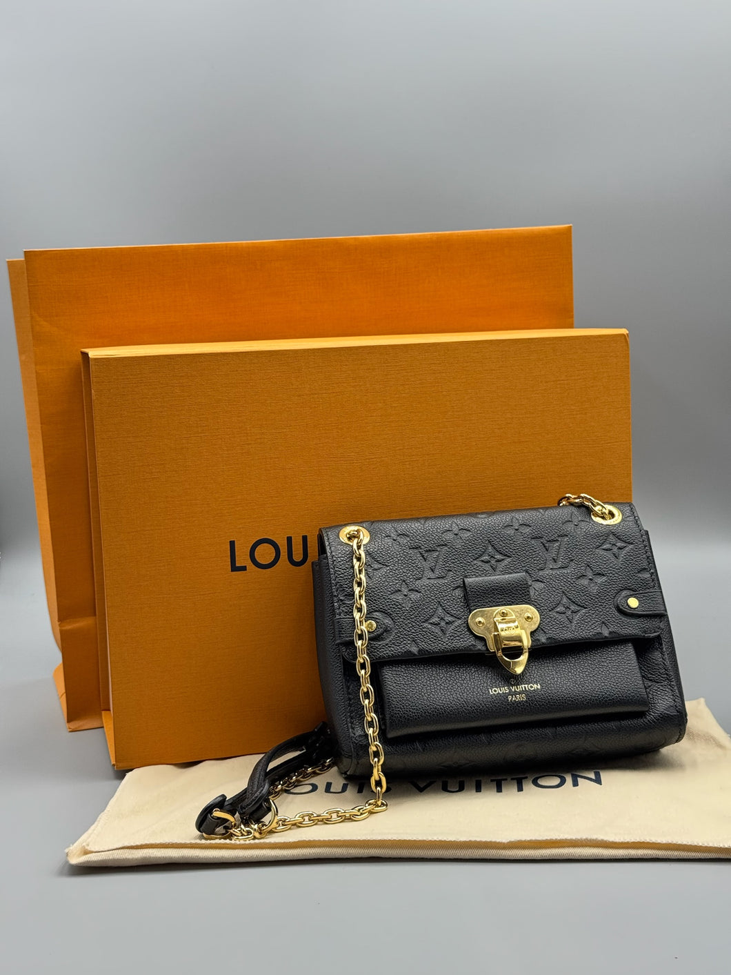 Louis Vuitton Vavin Black Empreinte chain crossbody